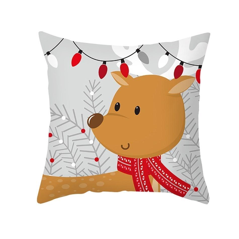 Christmas Cushion Cover Santa Printed Sofa Pillow Cover Christmas Decoration Gift Natal Navidad New Year