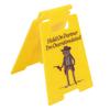 Hold On Partner I'm Overstimulated Sign Funny Office Desk Decor Sign Frog Cowboy Illustration Yellow