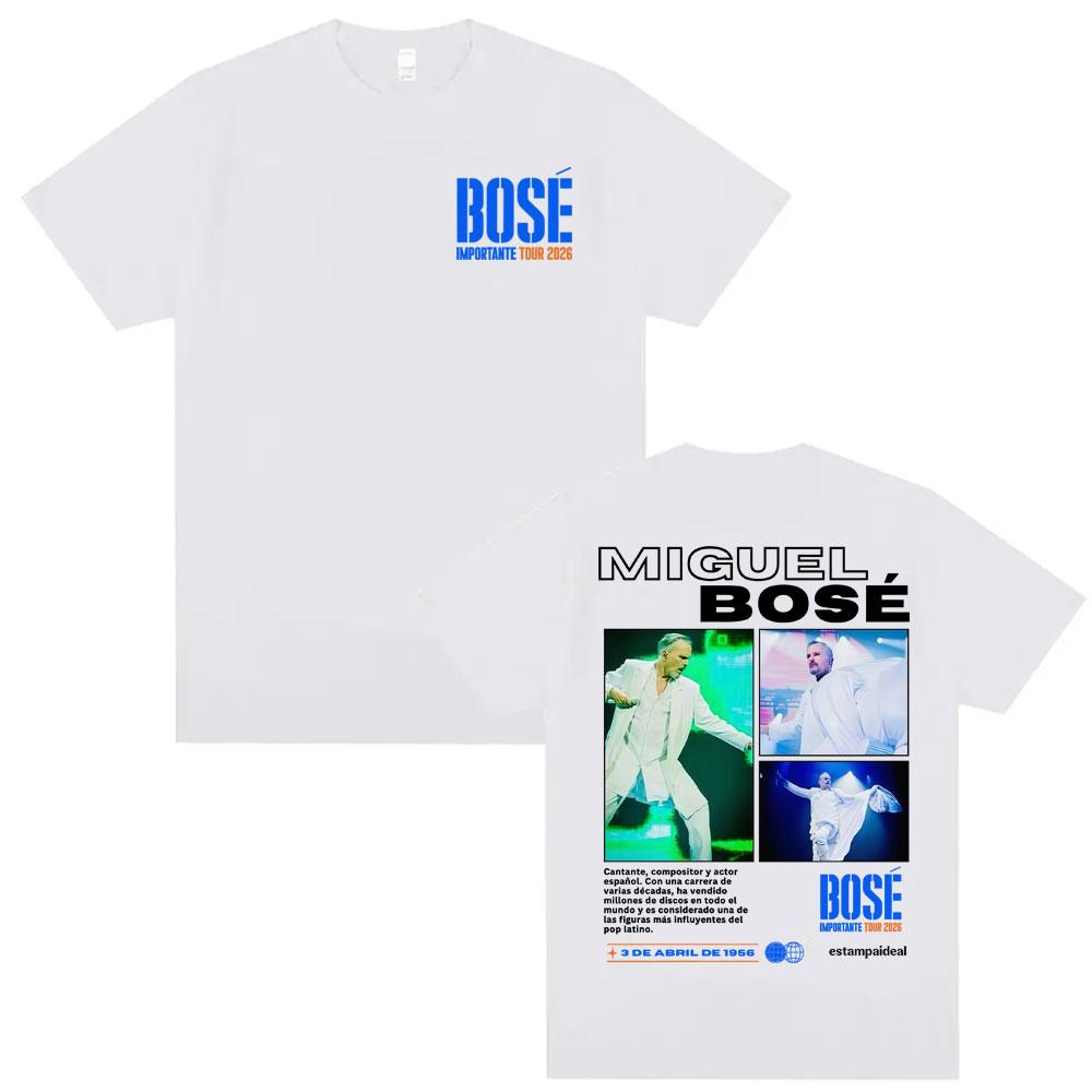 Miguel Bose Importante Tour Graphic Tshirt Unisex Women Harajuku Hip Hop Punk Style T Shirts Casual Cotton Oversized YK Top