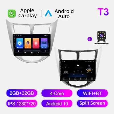 Autoradio Android Auto Carplay Für Hyundai Solaris Accent Verna 2010-2016 Multimedia-Player Head Unit Stereo GPS-Navigation BT WIFI 2+32GB