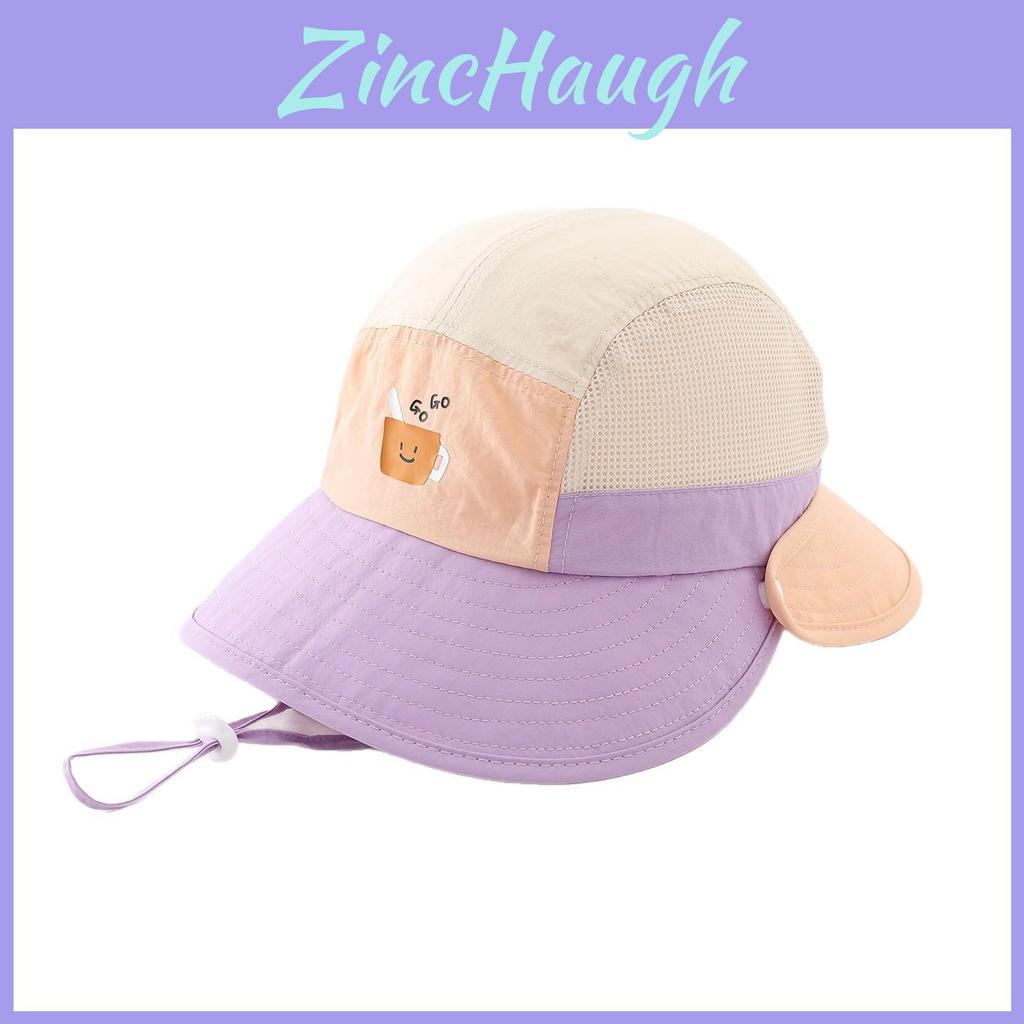 Toddler Uv Protection Cap With Wide Brim And Cotton Material For Sun Safety