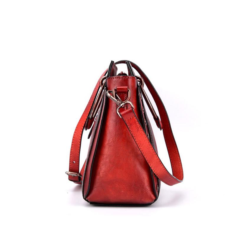 Женская сумка Johnature из натуральной кожи в стиле ретро — фото 5