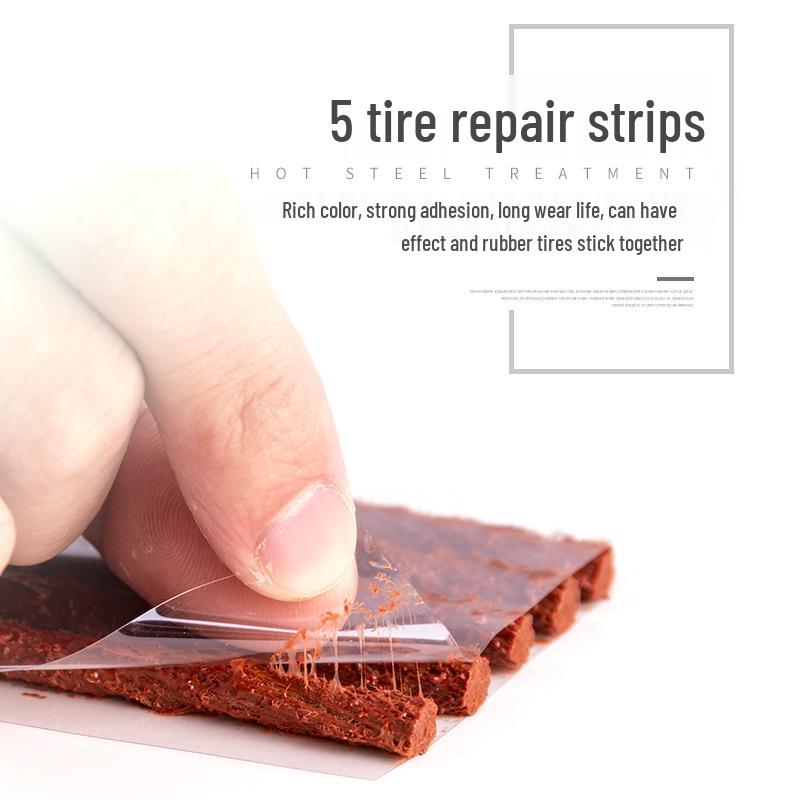 Emergency Tire Repair Kit for Cars & Motorcycles - Vacuum Tool & Quick Glue Strips