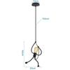 Steel Villain Chandelier LED Pendant Light Home Living Room Children Bedroom Decoration Black E27 Pendant Light