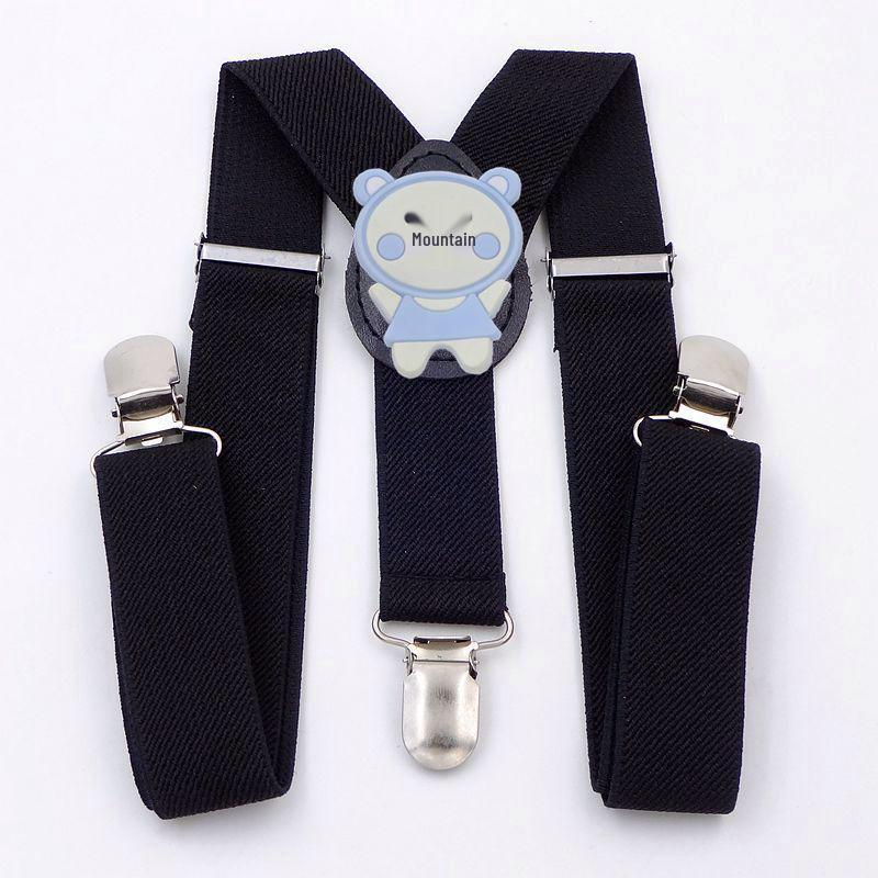 Beige Cartoon 3-Clip Y-Shaped Suspenders for Boys and Girls