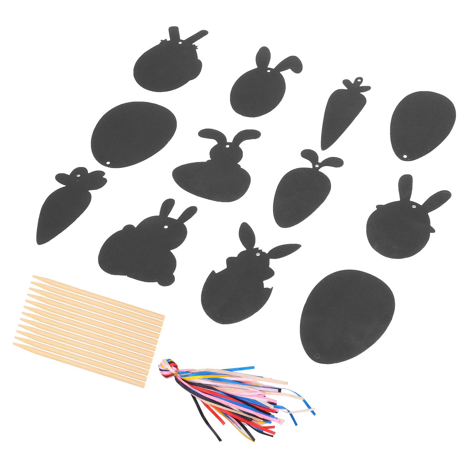 48Pcs Scratch Papers Cartoon Color DIY Interior Decoration Art Crafts Kit Notes Boards Sheets Painting Set