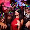 Vintage Halloween Mask Decor DIY Rainbow Scratch Paper Mask Photo Props for Cosplay Halloween Trick or Treat Birthday Party