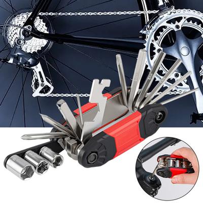 Chiave per bicicletta 16 in 1 multifunzione ad alta resistenza pieghevole professionale per ciclismo mountain bike cacciavite strumento di riparazione pneumatici forniture per ciclismo