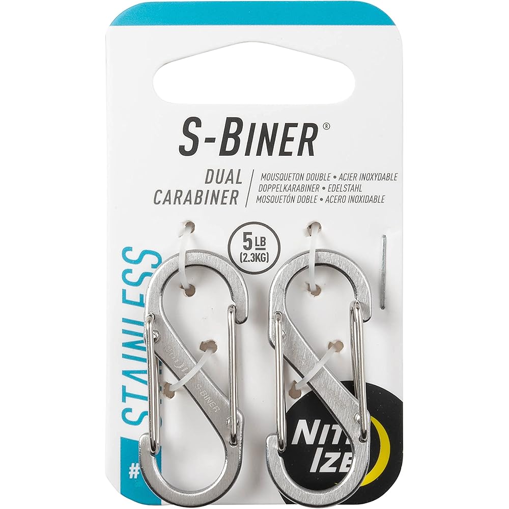 Nite Ize S-Biner Stainless Steel Carabiner 2-Pack Silver #1