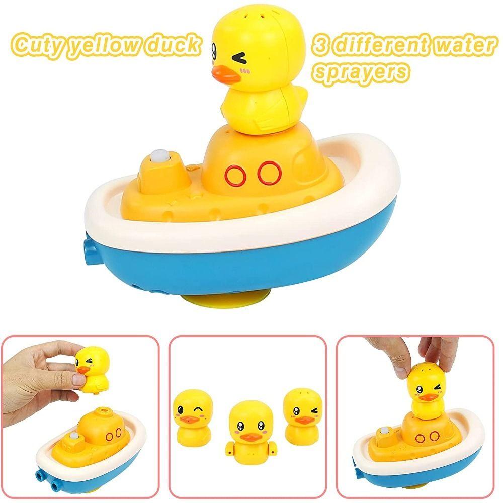 Small Yellow Duck Baby Shower Set Spray Water Water Toys Funny Bathtub Toy Swimming