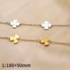 Women's Waterproof Stainless Steel Four-Leaf Clover Bracelet - Fashionable Titanium Lucky Flower Jewelry