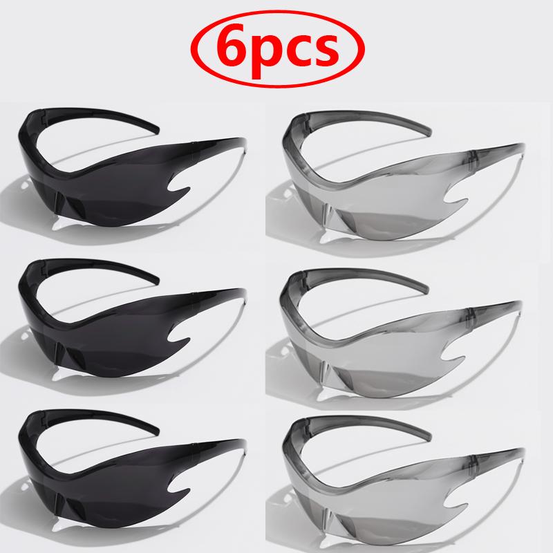 Luxury Brand Sports Punk Y2K Sunglasses UV400 Unisex One Piece Goggles for Cycling Hip Hop Shades