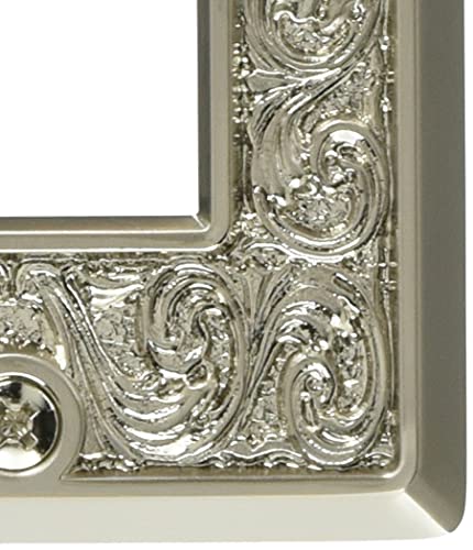 Sugatsune Industrial Switch & Outlet Plate, Lilting Classico Series, Satin Nickel, PXP-LC01-SN