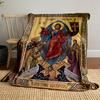 """Orthodoxe Ikone der Auferstehung Jesu Christi" Flanelldecke für Schlafzimmer, Wohnzimmer, Sofa und Nickerchen"""