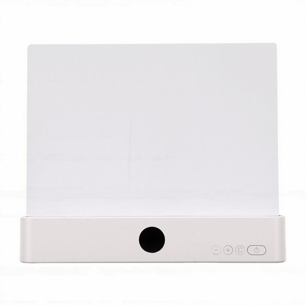 Flat Book Light USB Rechargeable LED Full Page Light with Timer Dimmable Panel Plate Book Lamp for Reading White