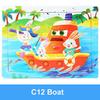 15*11cm Montessori Wooden 3D Puzzle Cartoon Animal Intelligence Jigsaw Game Early Learning Educational Toys For Children
