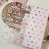 Glitzernder Deko-Sticker Cartoon Erdbeere Musiknote Themensticker für Handyhülle Journal Laptop Scrapbooking