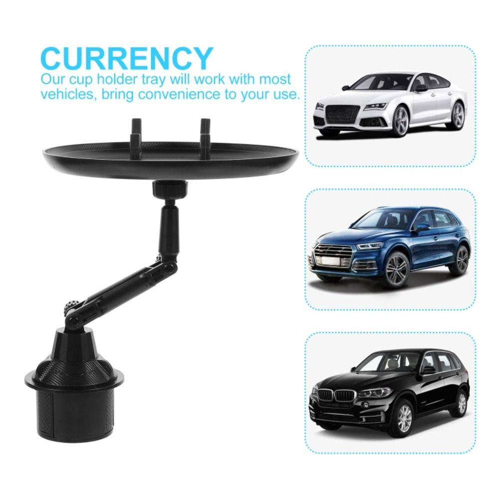 Rotatable Car Cup Holder Tray Adjustable Drink Stand Portable Car Tray Table  Vehicles