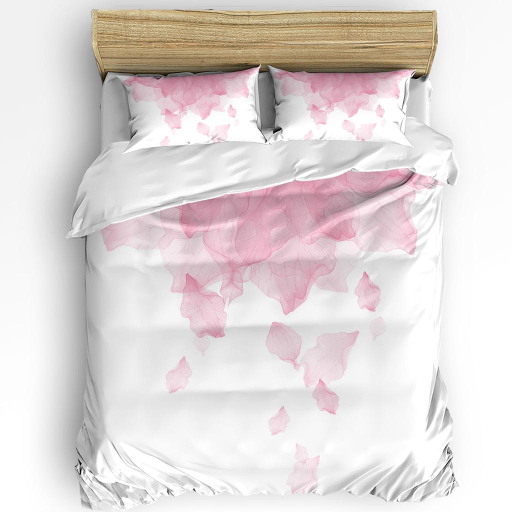 Set Biancheria da Letto Astratto Retrò con Texture Floreale Degradé 3 Pezzi per Letto Matrimoniale Tessili per la Casa Copripiumino Coperta Trapuntata Federa