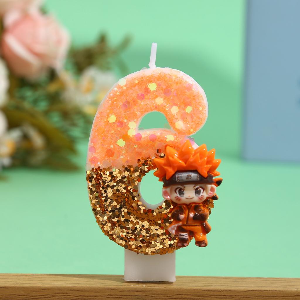 Narutos New Product Cartoon Anime Digital 0-9 Creative Party Birthday Candle Cake Candle Decoration Birthday Gift