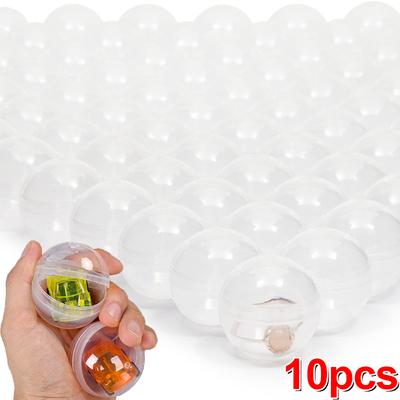 10 Stück Plastikkapsel Spielzeugaufbewahrung Kinder Klar Verkaufsautomaten Leere Hülle Runde Eierschale Plastikball Behälter Partygeschenke Geschenk