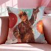 Cartoon A-Alf Cushion Cover Breathable Linen Pillowcase Summer Odorless Eco-Friendly Invisible Zipper Washable