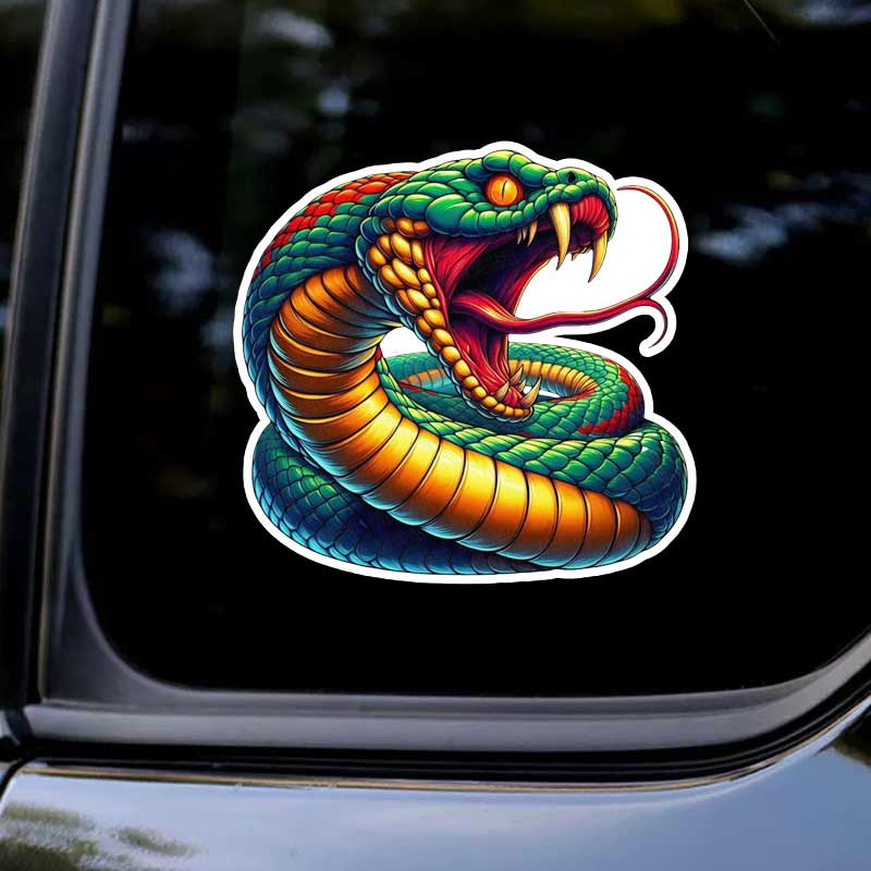 Půvorný a Divoký Had Samolepka na Auto Vodotěsná Vinylová Samolepka na Nárazník Zadní Okno Notebook Samolepicí Samolepka Y141