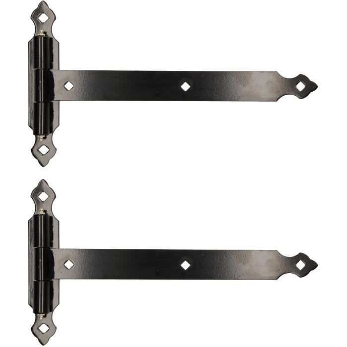 KOTARBAU Charnière De Porte, De Porte De Jardin, De Volet, Raccord De Graissage, Fabriquée En Acier, Plaque 245 Mm, 400 Mm, 2 Pièces