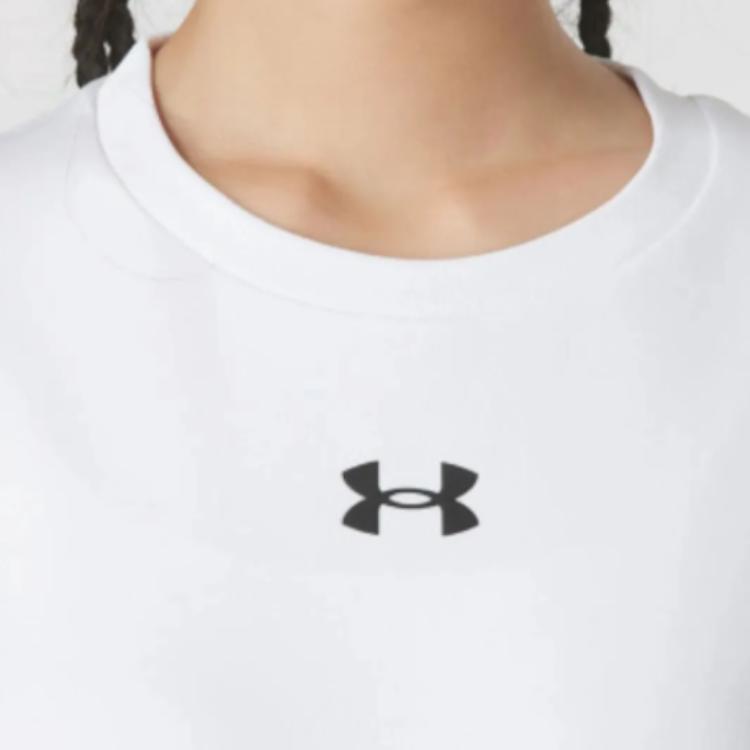 Under Armour Sports Lifestyle Series Logo Casual Fitness Crewneck Sweatshirt Unisex sweatshirt White 23600306-100