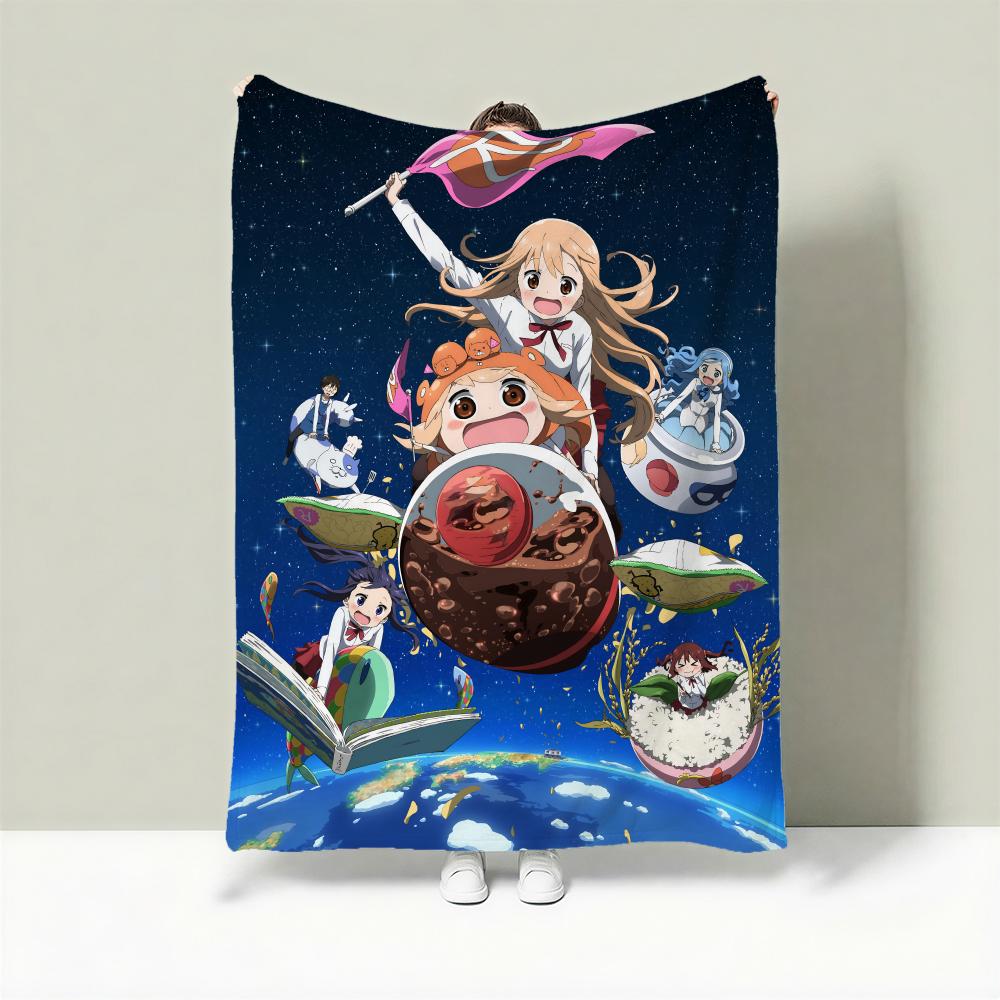 Anime H-Himouto! Umaru-chan Throw Lightweight 240g Flannel Blanket Soft Skin-friendly for Summer Cooling 75cmx90cm