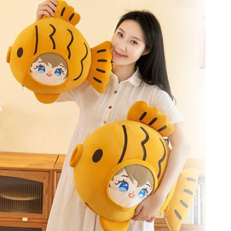 Adorable Fish Shaped Plush Pillow Soft Down Cotton Cute Gift For Girls Birthday