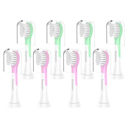 

Dealswin Kids Replacement Brush Heads for Philips Sonicare Electric Toothbrushes: Compatible with Kids Ages 4 and Up, Mini Size, Portable Toothbrush