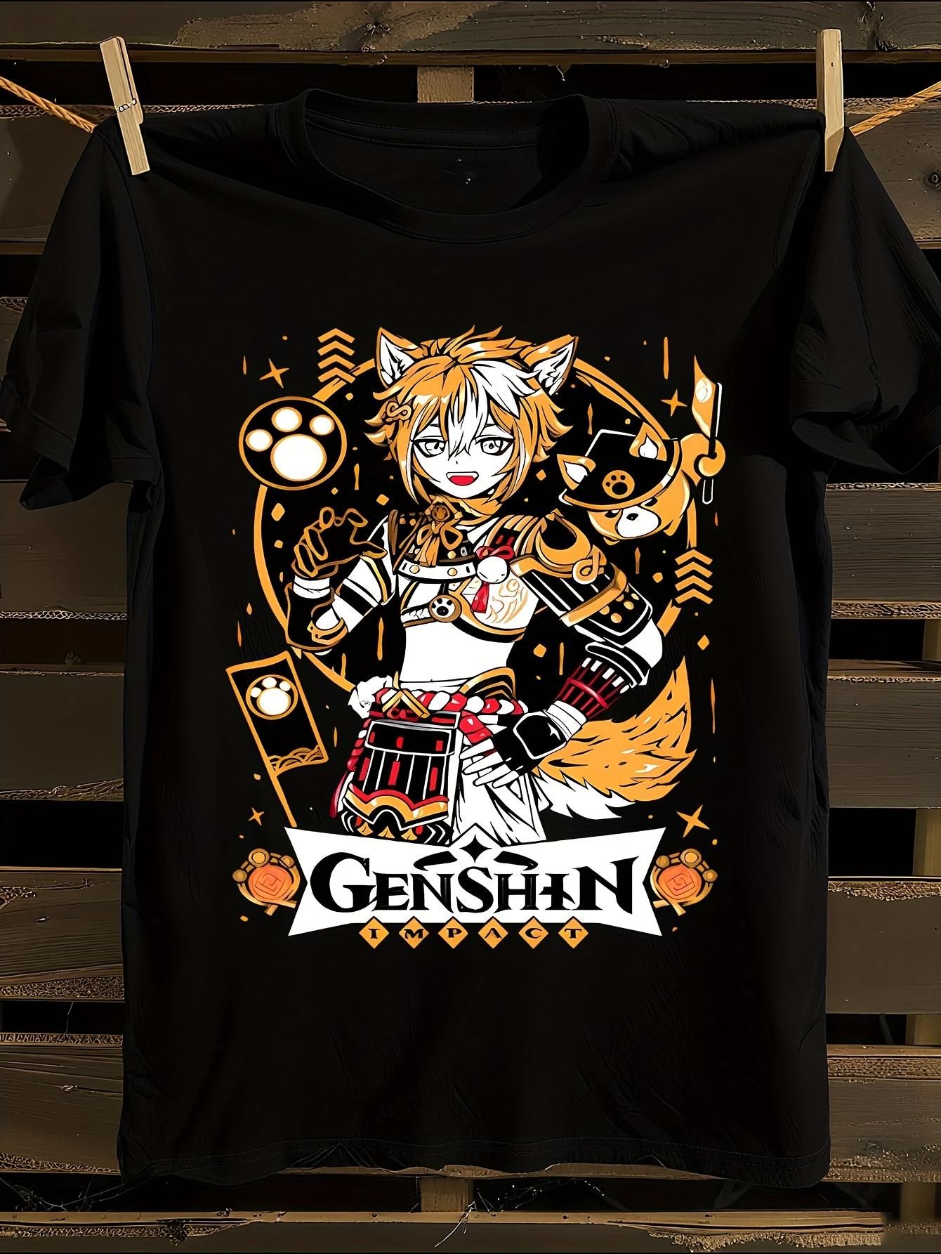 Genshin Impact Gorou Anime Graphic T-shirt S