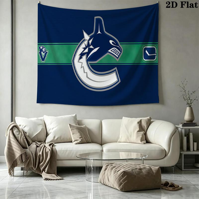 Vancouver Canucks Wall Tapestry Aesthetic Wall Hanging Printed Fabric Blanket Decorative Tapestries for Bedroom Living Room Home Decor