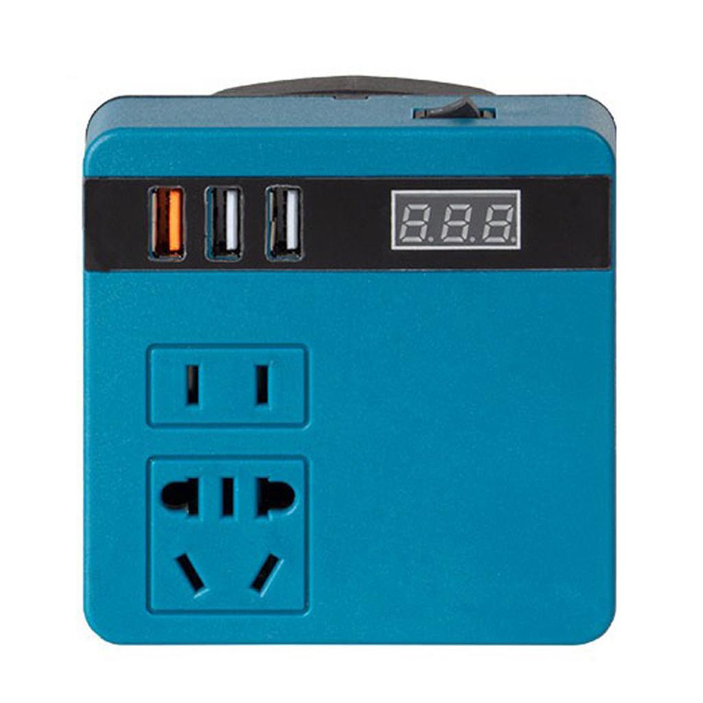 120W Lithium Battery Inverter Power Bank 18v 21v To 110v 220v Multi-Function Household Smart Transformer Outdoor Work Inverter
