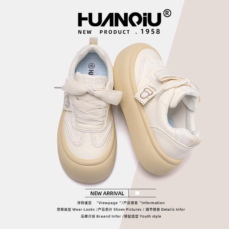Global platform big head board shoes women's spring ZHQ5863 new niche shoes women's height increase versatile white shoes women
