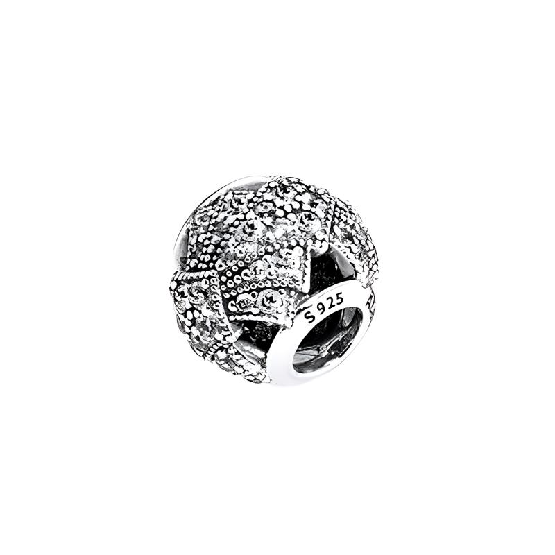 Pandora Oriental Fan Shape with Transparent Cubic Zirconia Pendant Women's Silver 791906CZ