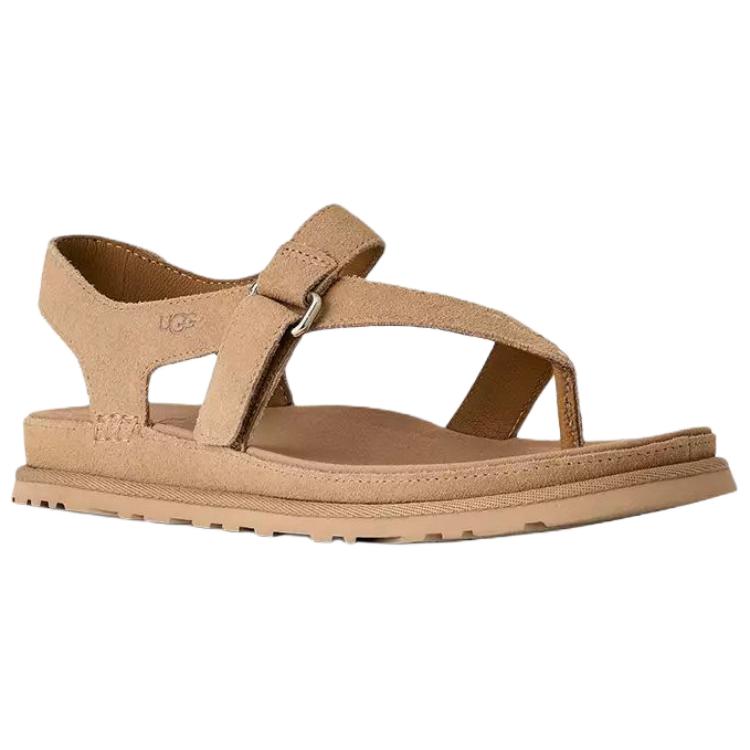 UGG GoldenGaze Suede Minimalist Fashion One Strap Sandals Women's Sand 1175134-SAN