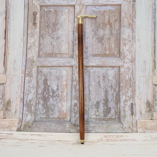 93,98 cm Laska Drewniana i Mosiężna Złota i Biała Laska Mosiężna Laska Prezent dla Dziadka, Ojca