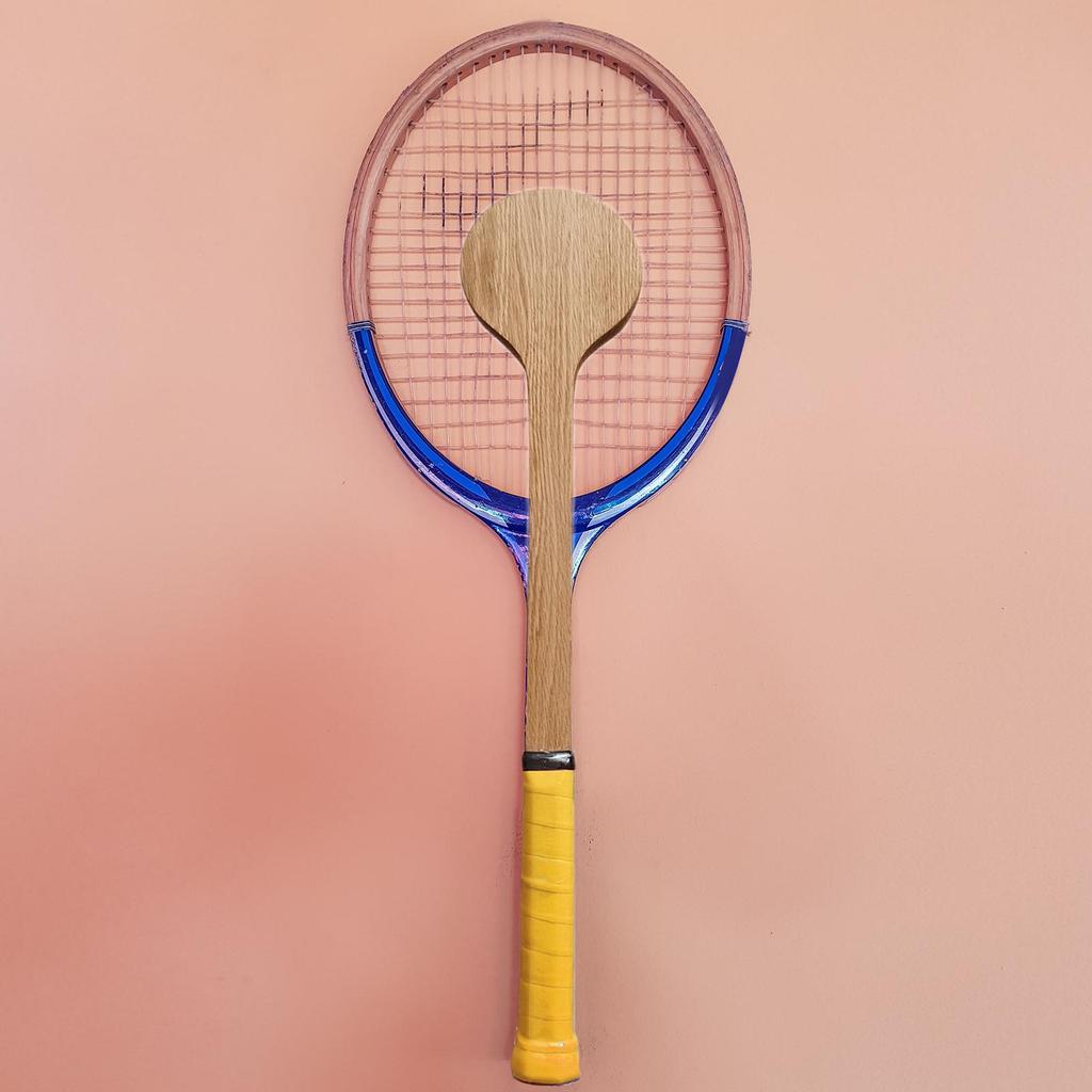 Trainer Wooden Tennis Spoon Sticking Practice Racket Precision Pointer Improve