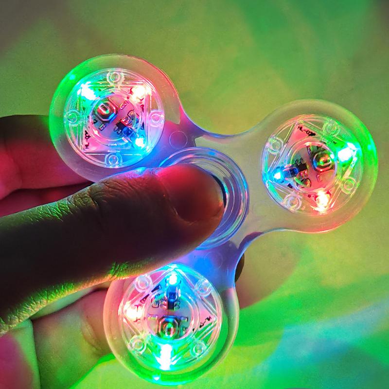 Zabawki Kreatywne Zabawki 1/2 Szt. LED Fidget Spinner Ulga w Stresie Lśniący Fidget Sensoryczny do Ulgi w Stresie Gadżet dla Dorosłych Dzieci Prezent