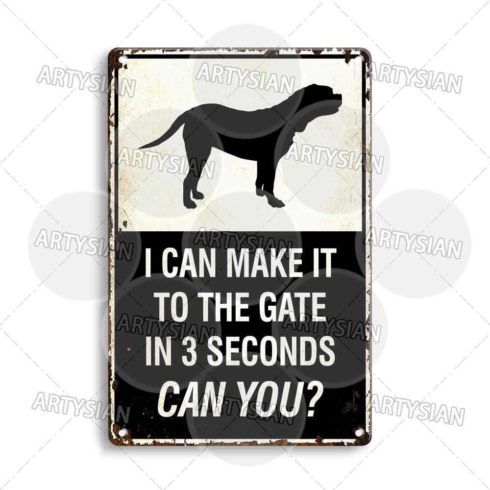 Beware Of Dogs Metal Sign Doberman Rottweiler Beagle Border Collie Dalmatian Bulldog GSD No Dogs Allowed Guide Dogs Welcome