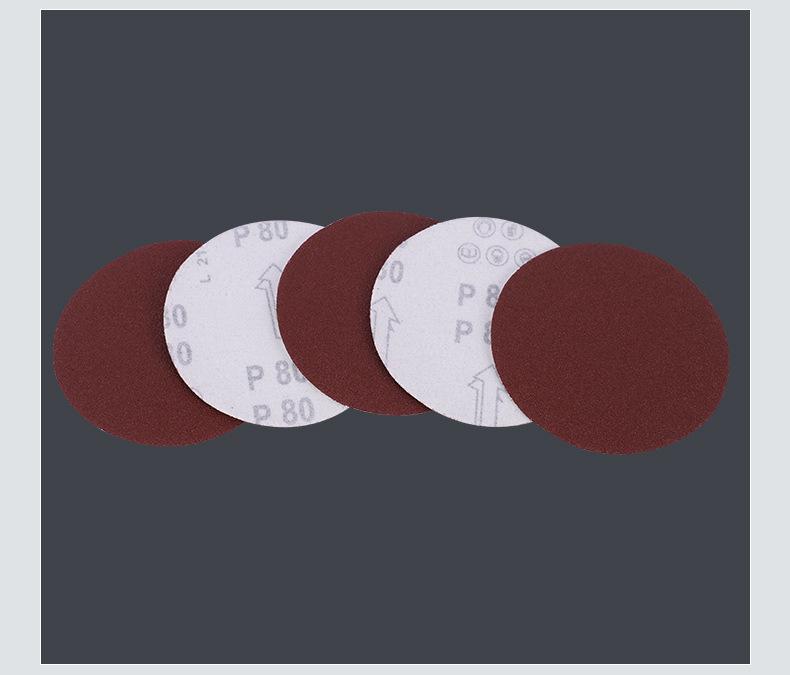 Red Flocked Sandpaper Discs for Metal and Wood Polishing