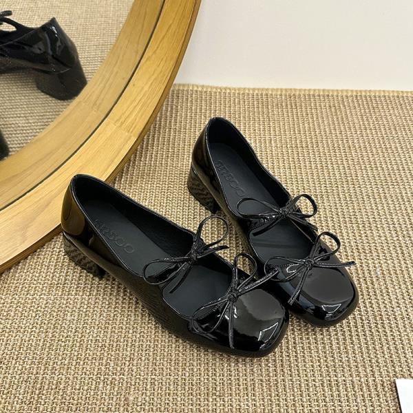 Fashion Shallow Mouth Retro Woman Shoes Oxfords Elegant Female Footwear Bow-Knot Leather New Summer Dress Butterfly Butterfly-knot Mary