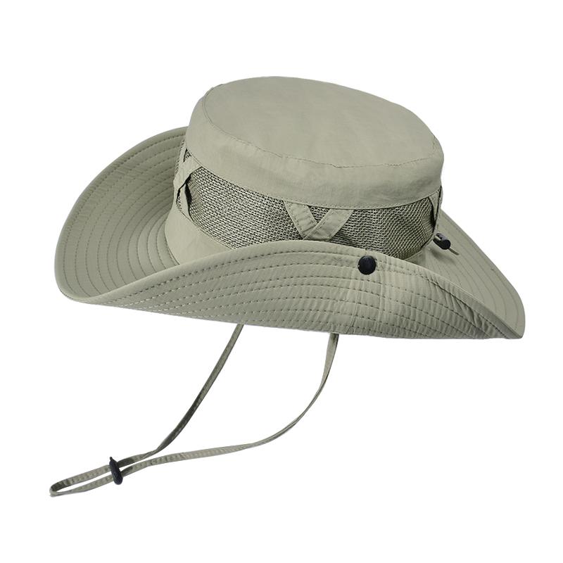 9245Summer large brim breathable shade fisherman hat Men's spring and autumn sun hat outdoor hiking fishing hat