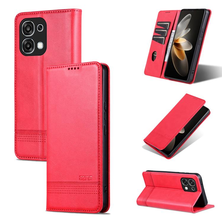 For OPPO A6 Pro 5G Global AZNS Magnetic Calf Texture Flip Leather Phone Case