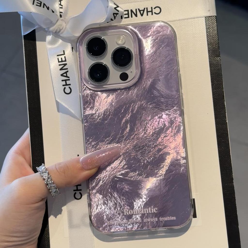 Glacier Pattern Gradient Blue and Purple Suitable for Apple 16ProMax Phone Case New IPhone15 14p 13min