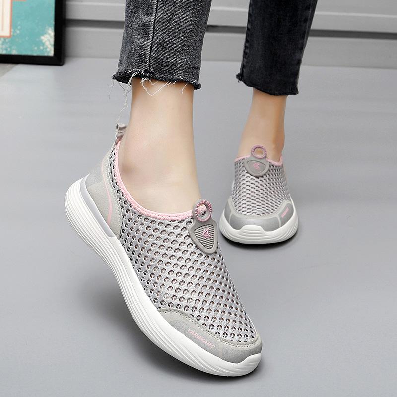 Fashion Breathable Mesh Shoes Women's 2025 New Trend Mesh Hollow Casual Women's Sports Outdoor Travel Shoes