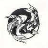 Koi Yin Yang Metal Wall Art Fish Decor Home Sign Craft Car Scene 1pc