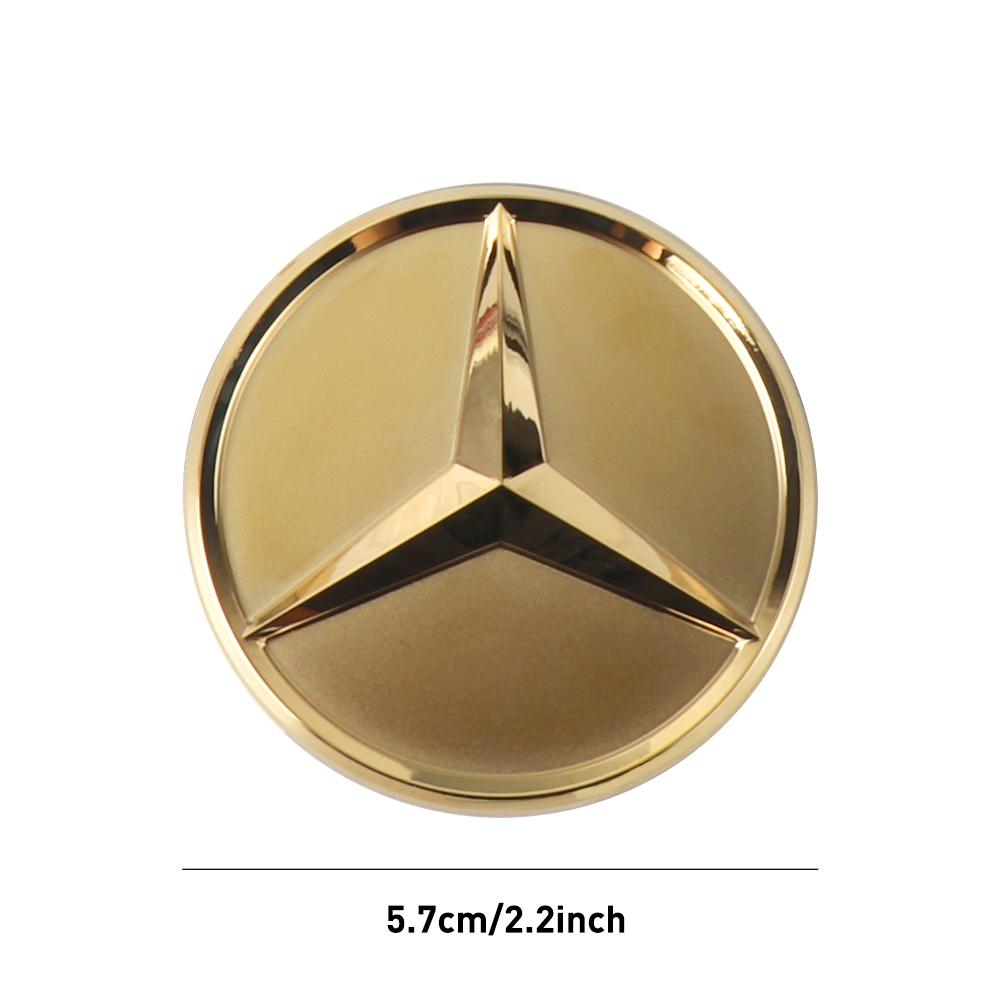 ABS Car Steering Wheel Center Emblem Sticker Benz Star Logo Badge With Pins Decor For Mercedes Benz G S R C E B A Class GLA GLK